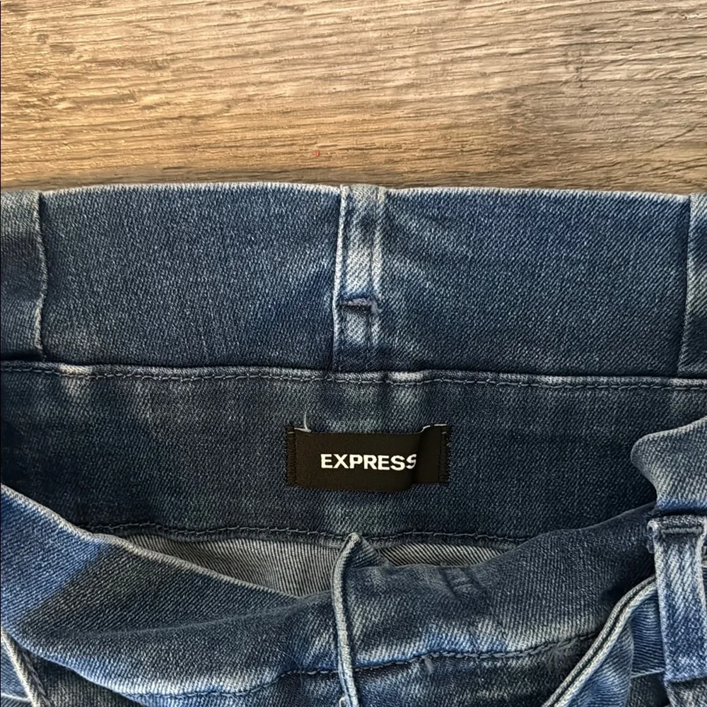 Express Blue Paperbag Waist Cropped‎ Jeans